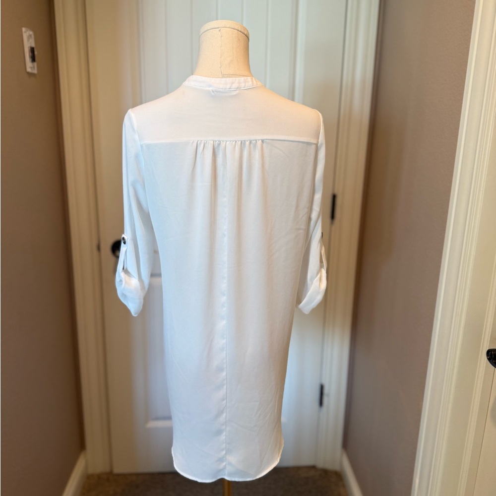 Lush White Collared Blouse - Picture 3 of 4